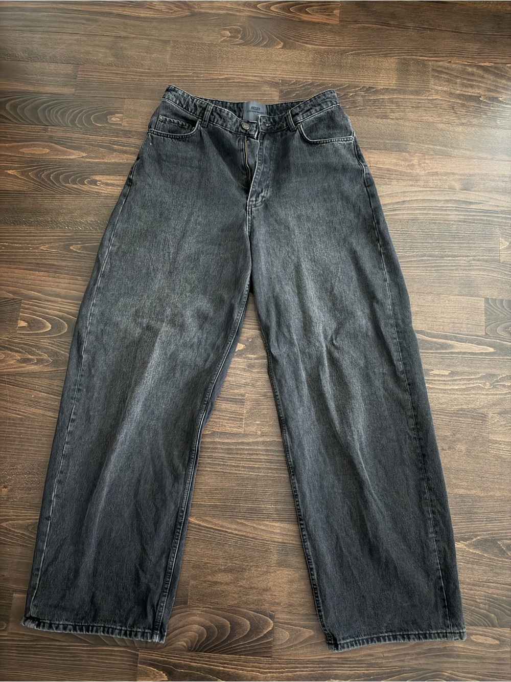 Zara Steven Meisel Wide-Leg Jeans Gray US 6